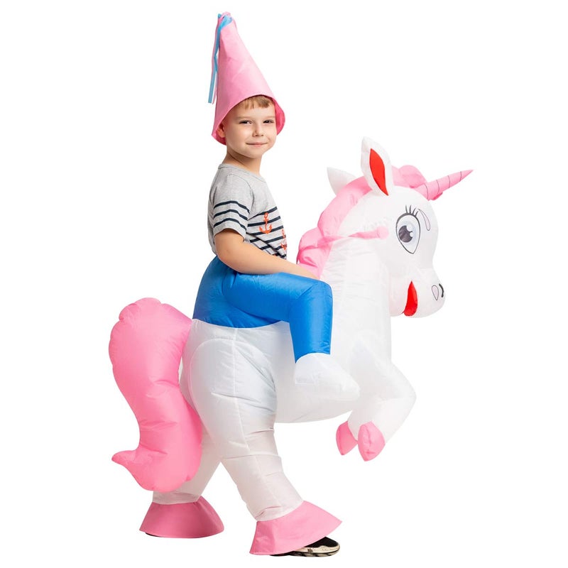 GOOSH Inflatable Unicorn Costume for Kids Halloween Costumes Boys Girls 55IN Funny Blow up Costume for Halloween Party Cosplay - Image 5